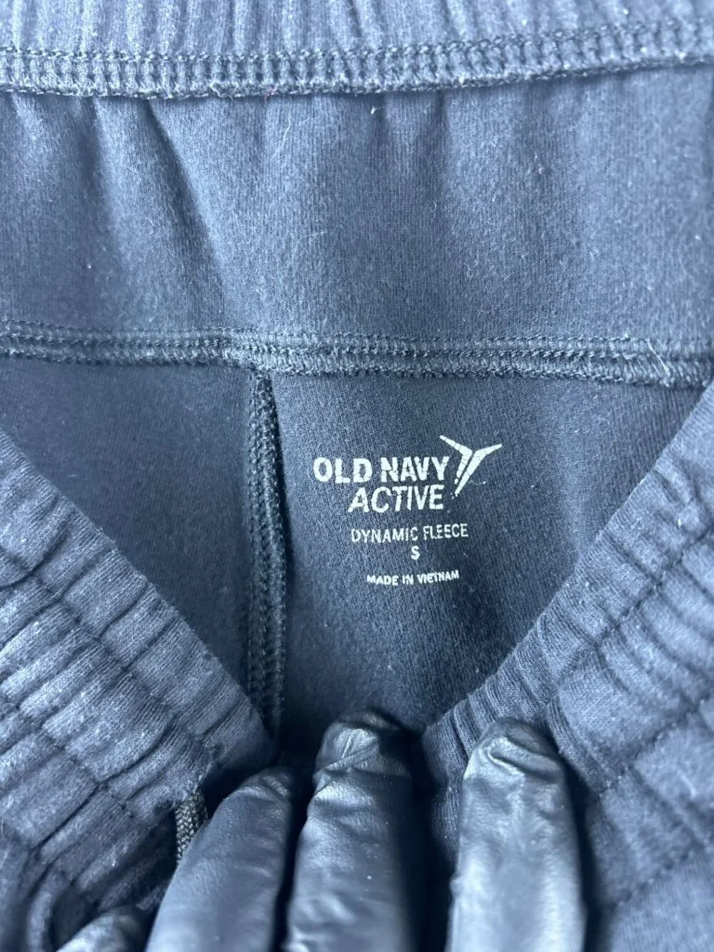 Old Navy Active Dynamic Fleece Joggers Black Zip Pocket Size S